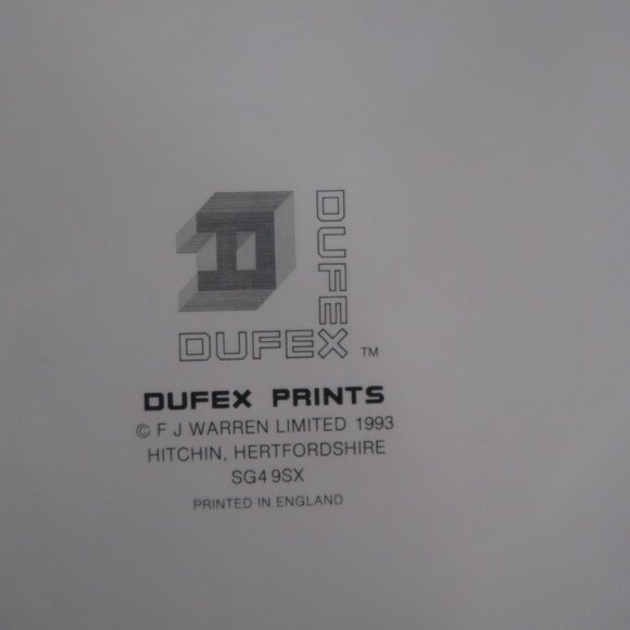 Vintage Foil Gaurdian Angel with Children Print Dufex England Christian 8 by 6 - Picture 6 of 6